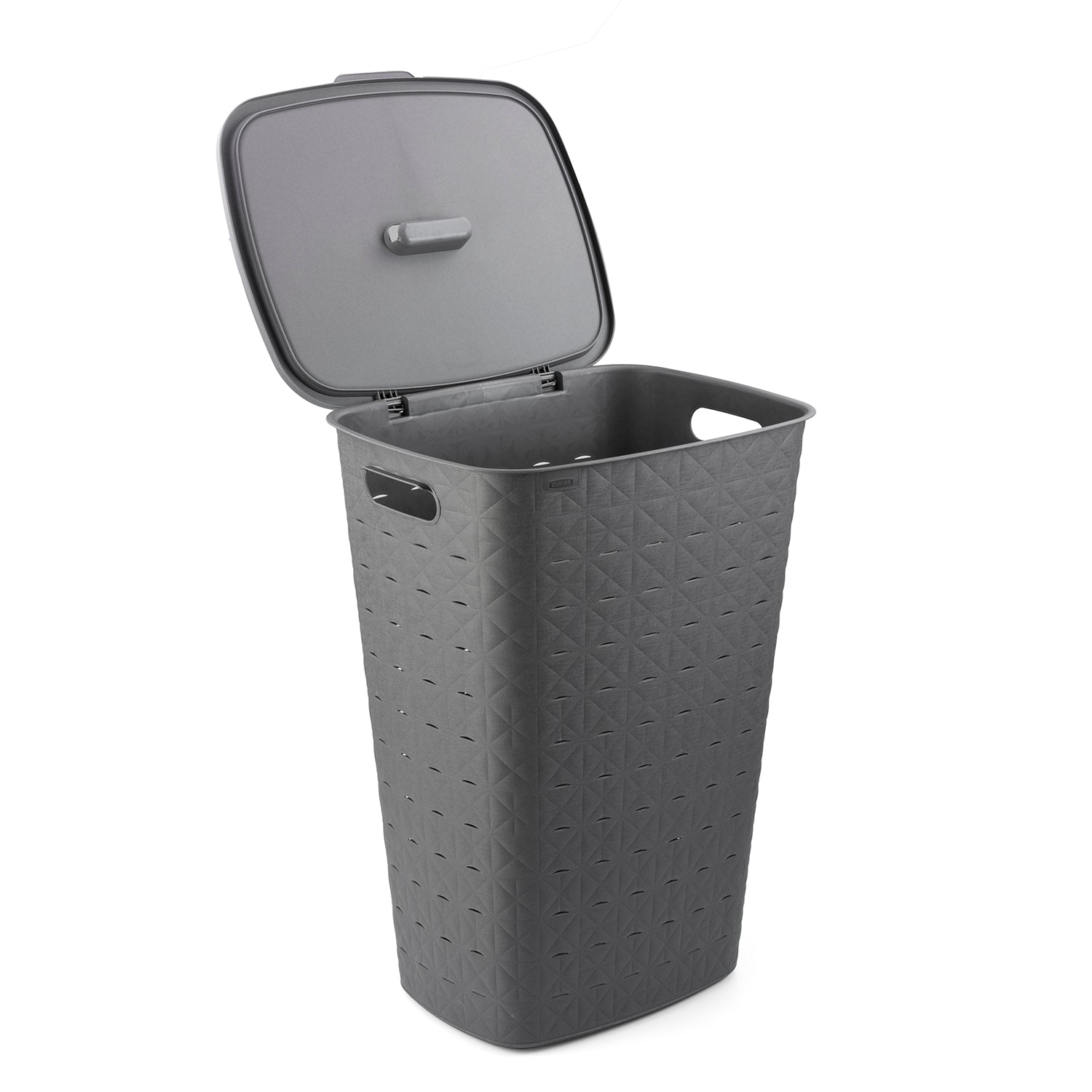CURVER - Portabiancheria Softex Grigio Scuro 56 litri - h60x34x44 cm